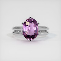 3.17 Ct. Sapphire Ring, 18K White Gold 1