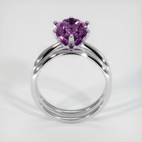 3.17 Ct. Purple Sapphire Ring, 18K White Gold 3