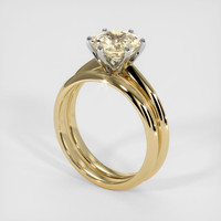 2.54 Ct. Sapphire Ring, 14K White & Yellow 2