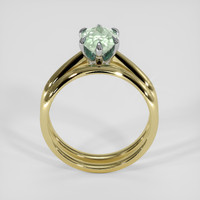 1.77 Ct. Bluish Green Sapphire Ring, 18K White & Yellow 3
