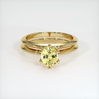 1.26 Ct. Yellow Sapphire Ring, 14K Yellow Gold 1