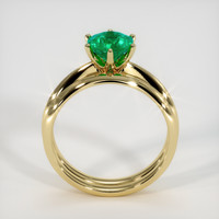 0.94 Ct. Emerald Ring, 18K Yellow Gold 3