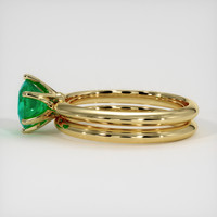 0.94 Ct. Emerald Ring, 18K Yellow Gold 4