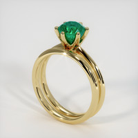 1.29 Ct. Emerald Ring, 18K Yellow Gold 2