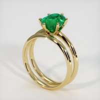 1.82 Ct. Emerald Ring, 18K Yellow Gold 2