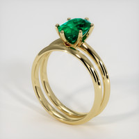 1.62 Ct. Emerald Ring, 18K Yellow Gold 2