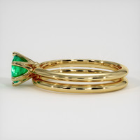 0.64 Ct. Emerald Ring, 18K Yellow Gold 4