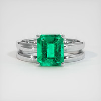 1.68 Ct. Emerald Ring, Platinum 950 1