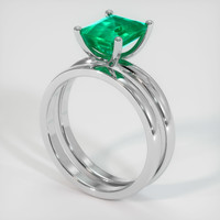 1.68 Ct. Emerald Ring, Platinum 950 2