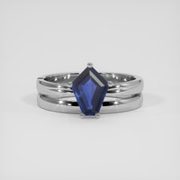 1.14 Ct. Blue Sapphire Ring, Silver 1