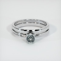 0.62 Ct. Sapphire Ring, 14K White Gold 1