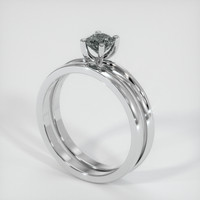 0.62 Ct. Sapphire Ring, 14K White Gold 2
