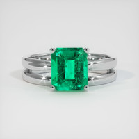 1.68 Ct. Emerald Ring, 18K White Gold 1