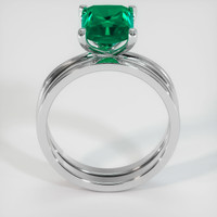 2.10 Ct. Emerald Ring, 18K White Gold 3