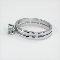 0.63 Ct. Sapphire Ring, 18K White Gold 4