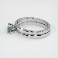 0.67 Ct. Sapphire Ring, 18K White Gold 4