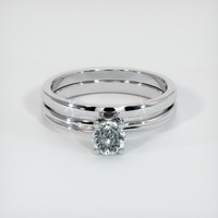 0.66 Ct. Sapphire Ring, 18K White Gold 1