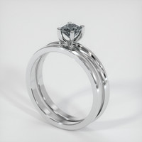 0.66 Ct. Sapphire Ring, 18K White Gold 2