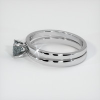 0.66 Ct. Sapphire Ring, 18K White Gold 4