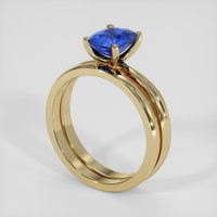 1.14 Ct. Blue Sapphire Ring, 14K Yellow Gold 2