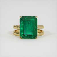 5.98 Ct. Emerald Ring, 18K Yellow Gold 1