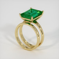 5.98 Ct. Emerald Ring, 18K Yellow Gold 2