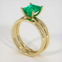 1.68 Ct. Emerald Ring, 18K Yellow Gold 2