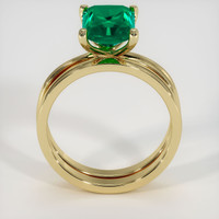 2.10 Ct. Emerald Ring, 18K Yellow Gold 3