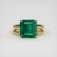 5.27 Ct. Emerald Ring, 18K Yellow Gold 1