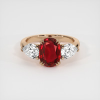 3.01 Ct. Ruby Ring, 18K Rose Gold 1