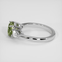 2.58 Ct. Greenish Yellow Sapphire Ring, 14K White Gold 4
