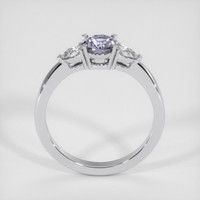 0.77 Ct. Greyish Blue Sapphire Ring, 14K White Gold 3