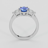 1.09 Ct. Blue Sapphire Ring, 18K White Gold 3