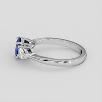 1.09 Ct. Blue Sapphire Ring, 18K White Gold 4