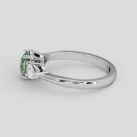 1.19 Ct. Green Sapphire Ring, 18K White Gold 4