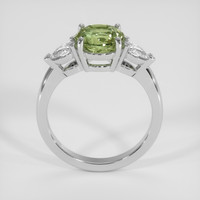2.58 Ct. Greenish Yellow Sapphire Ring, 18K White Gold 3