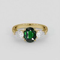1.56 Ct. Tsavorite Garnet Ring, 14K Yellow Gold 1