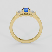 0.36 Ct. Blue Sapphire Ring, 14K Yellow Gold 3