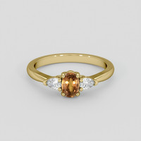 0.70 Ct. Color Change Sapphire Ring, 14K Yellow Gold 1
