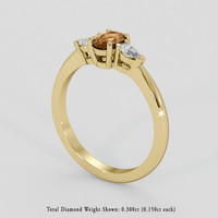 0.70 Ct. Color Change Sapphire Ring, 18K Yellow Gold 2