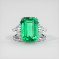 6.43 Ct. Emerald Ring, Platinum 950 1