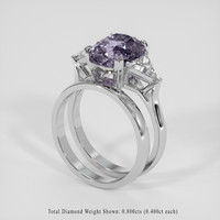 3.66 Ct. Violet Tanzanite Ring, Platinum 950 2