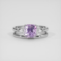 2.06 Ct. Pinkish Purple Sapphire Ring, Platinum 950 1