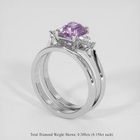 2.06 Ct. Pinkish Purple Sapphire Ring, Platinum 950 2