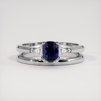 0.81 Ct. Blue Sapphire Ring, Platinum 950 1