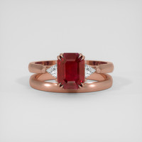 2.01 Ct. Ruby Ring, 18K Rose Gold 1