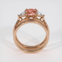 1.46 Ct. Padparadscha Sapphire Ring, 18K Rose Gold 3