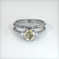 1.28 Ct. Yellow Sapphire Ring, 10K White Gold 1