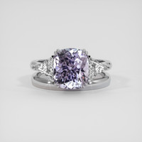 3.66 Ct. Violet Tanzanite Ring, 14K White Gold 1