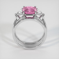 3.08 Ct. Pink Sapphire Ring, 14K White Gold 3
